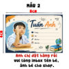 Combo 40 Nhãn Vở in Hình Của Bé Thiết Kế Theo Yêu Cầu Không Đụng Hàng