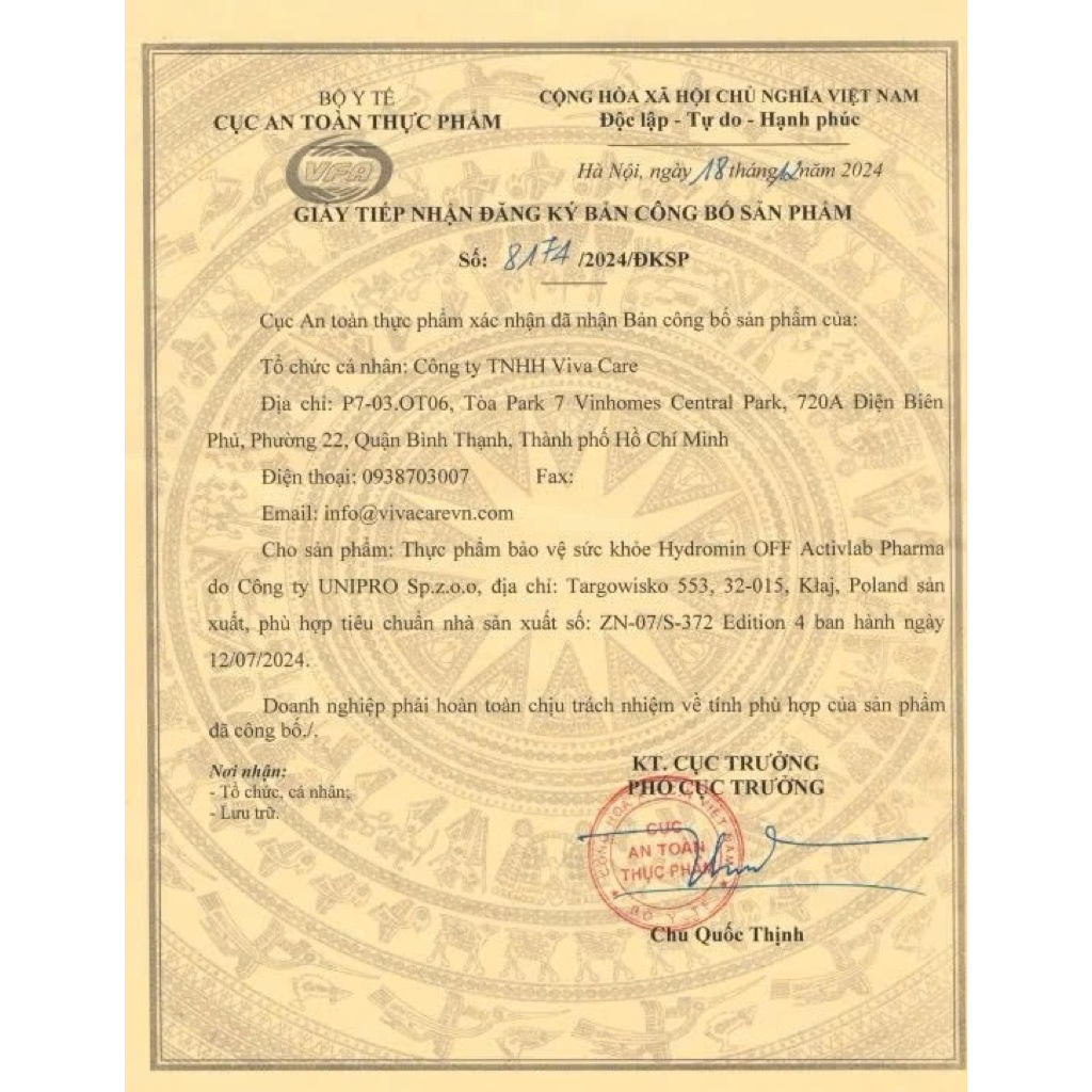 Viên Uống Giảm Cân Tích Nước, Phù Nề Hydromin OFF Activlab Pharma – Hộp 30 Viên (date 4/27) Viên Uống Giảm Cân Tích Nước, Phù Nề Hydromin OFF Activlab Pharma – Hộp 30 Viên (date 4/27)