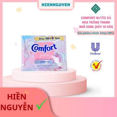 Nước xả vải Comfort hoa trẳng thanh nhã 20ml (dây 10 gói)