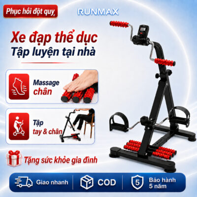 Xe Đạp Phục Hồi Chức Năng Tại Nhà,Gấp Gọn, Có Đồng Hồ Hiển Thị, Tập Tay Chân Cho Người Già