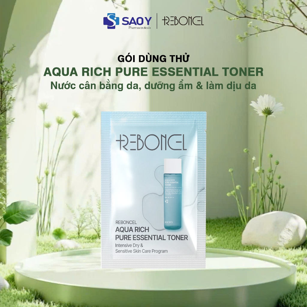 Gói dùng thử - Nước cân bằng da, dưỡng ẩm & làm dịu da - Aqua Rich Pure Essential Toner - 3ml