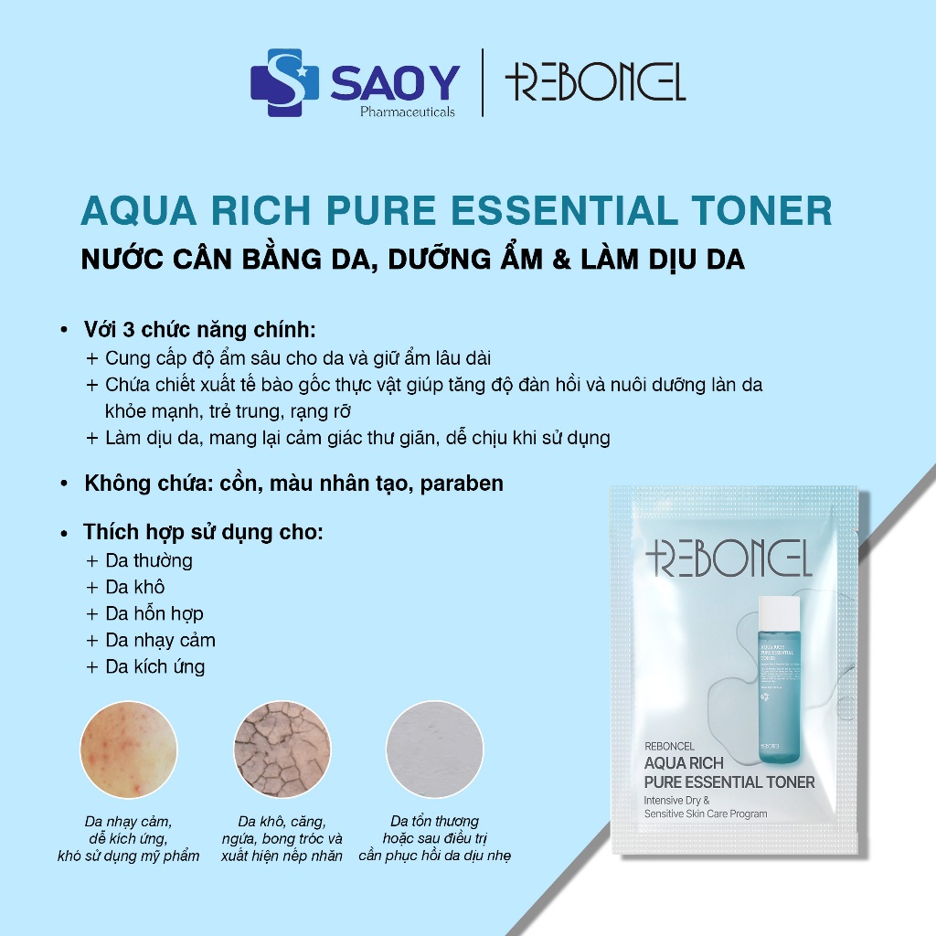 Gói dùng thử - Nước cân bằng da, dưỡng ẩm & làm dịu da - Aqua Rich Pure Essential Toner - 3ml Gói dùng thử - Nước cân bằng da, dưỡng ẩm & làm dịu da - Aqua Rich Pure Essential Toner - 3ml