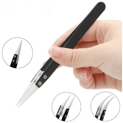 Nhíp Đầu Gốm Chuyên Dụng Gắp Linh Kiện Chống Tĩnh Điện Cán Thép Không Rỉ VITO VT00032