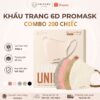 UNICARE Khẩu trang 6D Thùng 200 Chiếc Chính Hãng Kháng Khuẩn 3 Lớp, 6 Màu Thời Trang, Chống Bụi Mịn PM2.5
