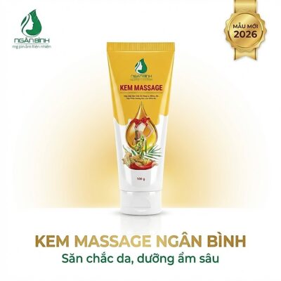 Kem Massage Tan Mỡ Ngân Bình 100g - Kem Gừng Ớt Giảm Béo Đùi, Thon Gọn Vòng Eo, Dưỡng Ẩm Mềm Da Thiên Nhiên