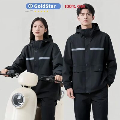 GOLDSTAR Áo mưa bộ Vải Oxford mật độ cao ,Chống thấm nước và bền bỉ
