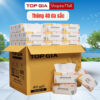 Giấy ăn rút Topgia thùng 40 gói đa sắc cao cấp 240 tờ 4 lớp, dập vân 4D, mềm mịn, thấm hút tốt