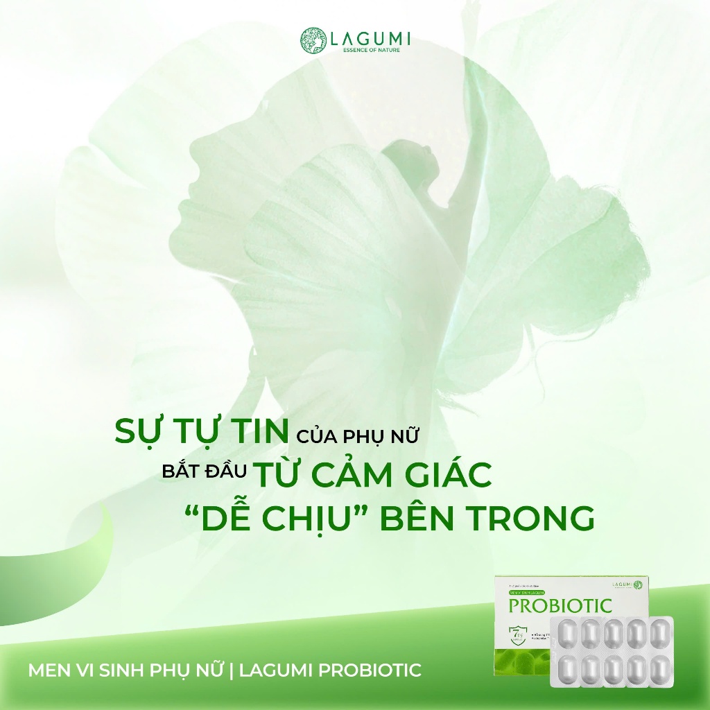 Men vi sinh phụ nữ LAGUMI PROBIOTIC bổ sung 7 tỷ lợi khuẩn, cân bằng pH và hệ khuẩn, hộp 10v Men vi sinh phụ nữ LAGUMI PROBIOTIC bổ sung 7 tỷ lợi khuẩn, cân bằng pH và hệ khuẩn, hộp 10v