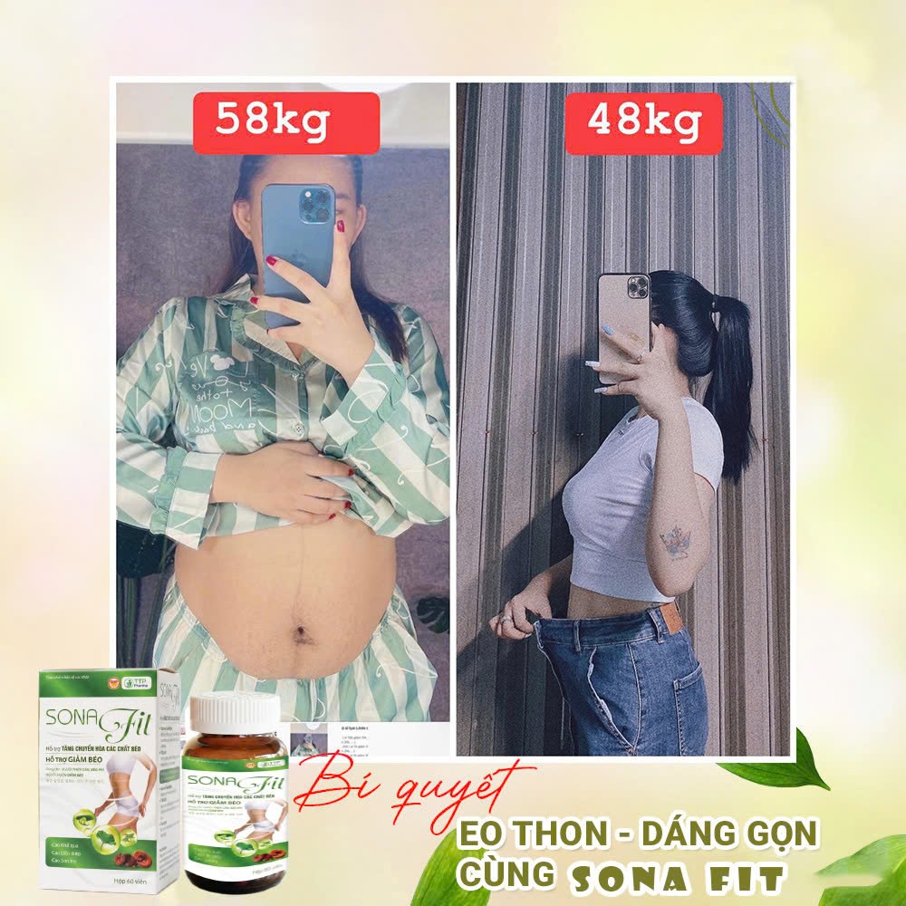 Giảm cân SONA FIT thảo mộc giảm cân diệt mỡ, viên giảm cân an toàn tiện lợi hộp 60 Viên Giảm cân SONA FIT thảo mộc giảm cân diệt mỡ, viên giảm cân an toàn tiện lợi hộp 60 Viên
