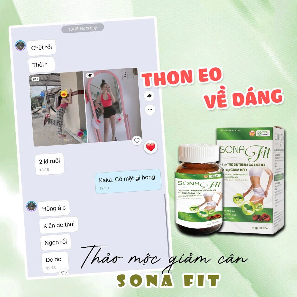 Giảm cân SONA FIT thảo mộc giảm cân diệt mỡ, viên giảm cân an toàn tiện lợi hộp 60 Viên Giảm cân SONA FIT thảo mộc giảm cân diệt mỡ, viên giảm cân an toàn tiện lợi hộp 60 Viên