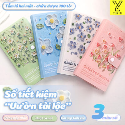 Sổ 100 Phong Bì Tiết Kiệm,sổ đựng tiền tiết kiệm,cúc bấm,Các trang bên trong có độ phân giải cao, dễ dàng truy cập.