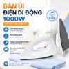 Bàn Là Khô Cầm Tay 1000W Xanh Trắng, Nóng Nhanh, Đế Chống Dính, Chống Quá Nhiệt, Đa Chế Độ Ủi Phẳng Khử Nhăn