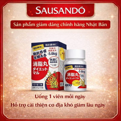 SAUSANDO Viên giảm dáng chính hãng – Hỗ trợ giảm tích tụ mỡ & kiểm soát cân nặng 10 viên/hộp