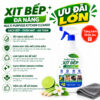 Nước Xịt Bếp Đa Năng Châu Anh Tẩy Sạch Dầu Mỡ Cứng Đầu Lò Chiên Mặt Kính Hương Xả Chanh Tươi Mát 500ml