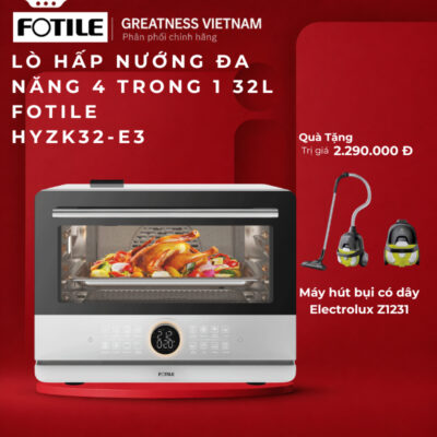 Lò hấp nướng đa năng 4 trong 1 32L FOTILE HYZK32-E3 2000W - Hãng Chính Hãng