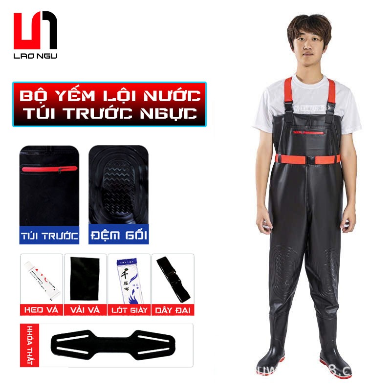 Bộ Yếm Lội Nước chống thấm tuyệt đối quần lội nước liền ủng Chuyên Dụng Bộ Yếm Lội Nước Bộ Yếm Lội Nước chống thấm tuyệt đối quần lội nước liền ủng Chuyên Dụng Bộ Yếm Lội Nước