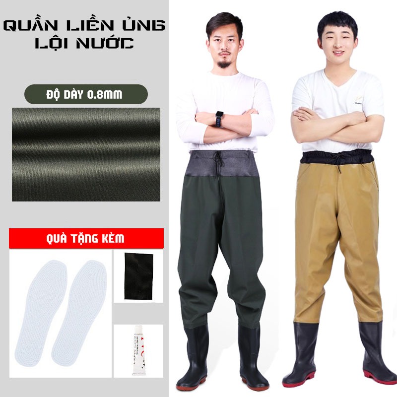 Bộ Yếm Lội Nước chống thấm tuyệt đối quần lội nước liền ủng Chuyên Dụng Bộ Yếm Lội Nước Bộ Yếm Lội Nước chống thấm tuyệt đối quần lội nước liền ủng Chuyên Dụng Bộ Yếm Lội Nước