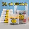 50 cái túi nhựa xách tay dùng đóng gói hàng hóa Dùng lại nhiều lần