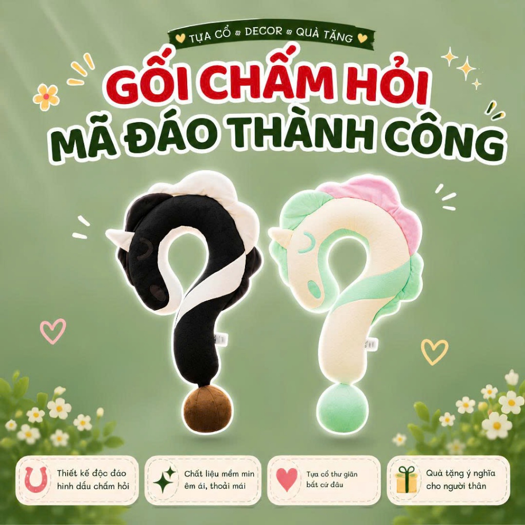 Gối Kê Cổ Tựa Đầu "?" Ngọ Phiên Bản Premium Chất Vải Nhung Mềm Mại Dùng Thư Giãn, Decor, Quà Tặng, Du Lịch Gối Kê Cổ Tựa Đầu "?" Ngọ Phiên Bản Premium Chất Vải Nhung Mềm Mại Dùng Thư Giãn, Decor, Quà Tặng, Du Lịch