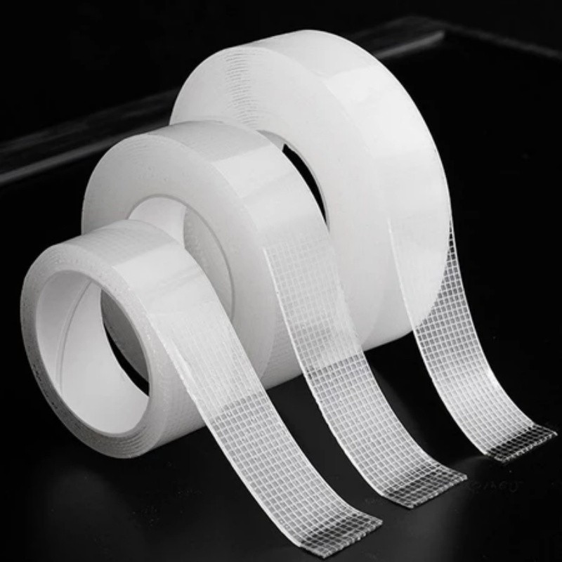 COD🔮🔮Băng keo hai mặt Nano lưới dày 1 mm, Vật liệu Acrylic Nano, có thể giặt được, tái sử dụng, tự dính COD🔮🔮Băng keo hai mặt Nano lưới dày 1 mm, Vật liệu Acrylic Nano, có thể giặt được, tái sử dụng, tự dính