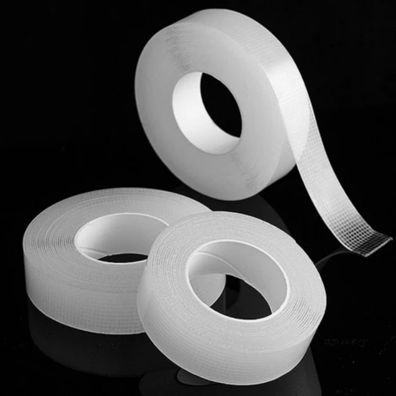 COD🔮🔮Băng keo hai mặt Nano lưới dày 1 mm, Vật liệu Acrylic Nano, có thể giặt được, tái sử dụng, tự dính COD🔮🔮Băng keo hai mặt Nano lưới dày 1 mm, Vật liệu Acrylic Nano, có thể giặt được, tái sử dụng, tự dính