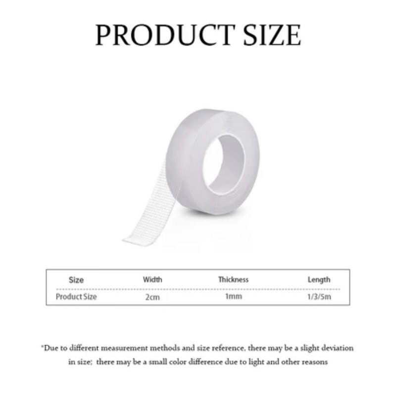 COD🔮🔮Băng keo hai mặt Nano lưới dày 1 mm, Vật liệu Acrylic Nano, có thể giặt được, tái sử dụng, tự dính COD🔮🔮Băng keo hai mặt Nano lưới dày 1 mm, Vật liệu Acrylic Nano, có thể giặt được, tái sử dụng, tự dính