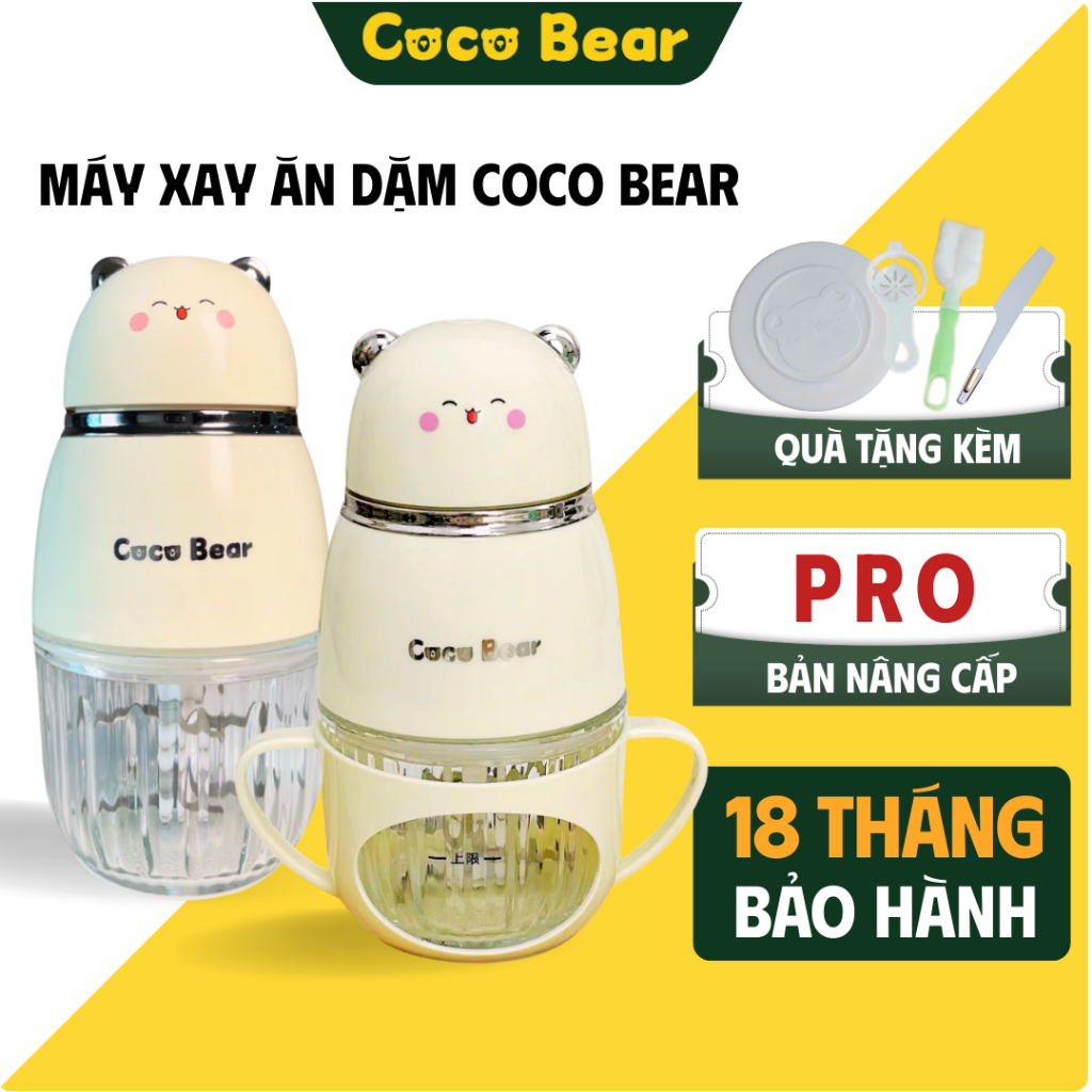 Máy Xay Coco Bear 8 Lưỡi Bản Mới, Cối Có Tay Cầm, Xay Đồ Ăn Dặm, Thịt, Cháo, Rau Củ Cho Bé Máy Xay Coco Bear 8 Lưỡi Bản Mới, Cối Có Tay Cầm, Xay Đồ Ăn Dặm, Thịt, Cháo, Rau Củ Cho Bé
