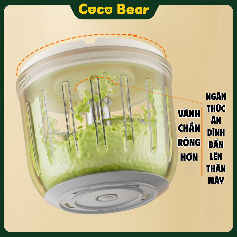 Máy Xay Coco Bear 8 Lưỡi Bản Mới, Cối Có Tay Cầm, Xay Đồ Ăn Dặm, Thịt, Cháo, Rau Củ Cho Bé Máy Xay Coco Bear 8 Lưỡi Bản Mới, Cối Có Tay Cầm, Xay Đồ Ăn Dặm, Thịt, Cháo, Rau Củ Cho Bé