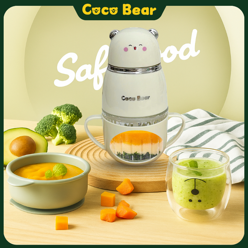 Máy Xay Coco Bear 8 Lưỡi Bản Mới, Cối Có Tay Cầm, Xay Đồ Ăn Dặm, Thịt, Cháo, Rau Củ Cho Bé Máy Xay Coco Bear 8 Lưỡi Bản Mới, Cối Có Tay Cầm, Xay Đồ Ăn Dặm, Thịt, Cháo, Rau Củ Cho Bé