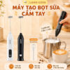 LUMO Máy tạo bọt cà phê cầm tay 3 tốc độ, máy đánh bọt sữa mini cho latte cappuccino, kèm đầu thay thế