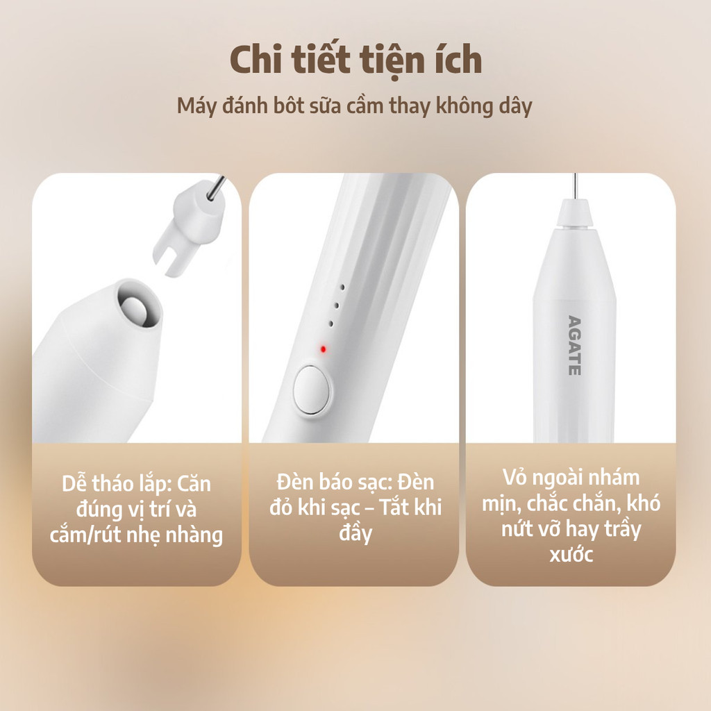 LUMO Máy tạo bọt cà phê cầm tay 3 tốc độ, máy đánh bọt sữa mini cho latte cappuccino, kèm đầu thay thế LUMO Máy tạo bọt cà phê cầm tay 3 tốc độ, máy đánh bọt sữa mini cho latte cappuccino, kèm đầu thay thế