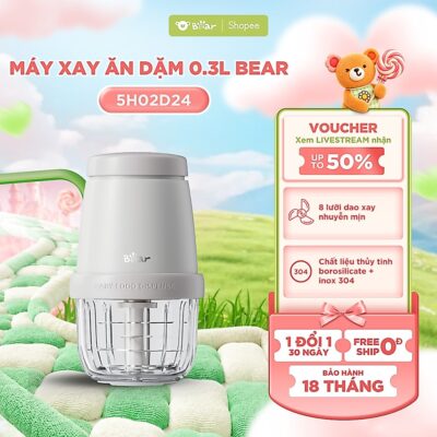 [KOL] Máy Xay Ăn Dặm Cho Bé Bear CH-5H02D24 Dung Tích 0.3L
