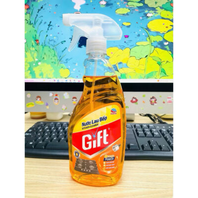 Nước Lau Bếp Gift Hương Cam 540ml – Đánh Bay Dầu Mỡ, Khử Mùi Hiệu Quả, Sạch Bóng Nhiều Bề Mặt