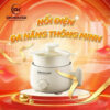 [ TẶNG KÈM VỈ HẤP ] Nồi Lẩu Điện Đa Năng 2.0L 2 Tầng – Nấu Lẩu, Xào, Luộc, Hấp – Tặng Vỉ Hấp, Tay Cụp Tiện Lợi