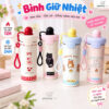 Bình giữ nhiệt inox 316 600ml họa tiết dễ thương, giữ nhiệt lâu