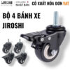 Combo 4 bánh xe cọc vít JIROSHI có ty ren M6, M8, M10, M12 - Công nghệ Nhật Bản