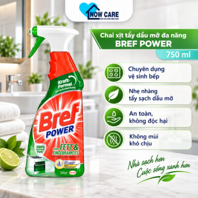 (Châu Âu) Xịt Tẩy Dầu Mỡ Bếp Từ Lò Nướng Lò Vi Sóng Bref Fett Làm Sạch Nồi Chiên Không Dầu Hiệu Quả