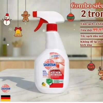Saniitec BER & OKCMENG Chất Tẩy Dầu Mỡ Nhà Bếp 500ml Dạng Bọt Làm Sạch Dầu Mỡ Cứng Bếp Máy Hút Mùi Lò Nướng