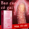 Vận chuyển kín đáo Bao cao su có gai Gân Gai Truyền Yoomme hộp 10 cái Kèm gel bôi trơn bcs gân gai nhiều