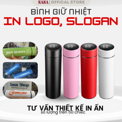 Bình Giữ Nhiệt Hiển Thị Nhiệt Độ 500ml- IN LOGO THEO YÊU CẦU