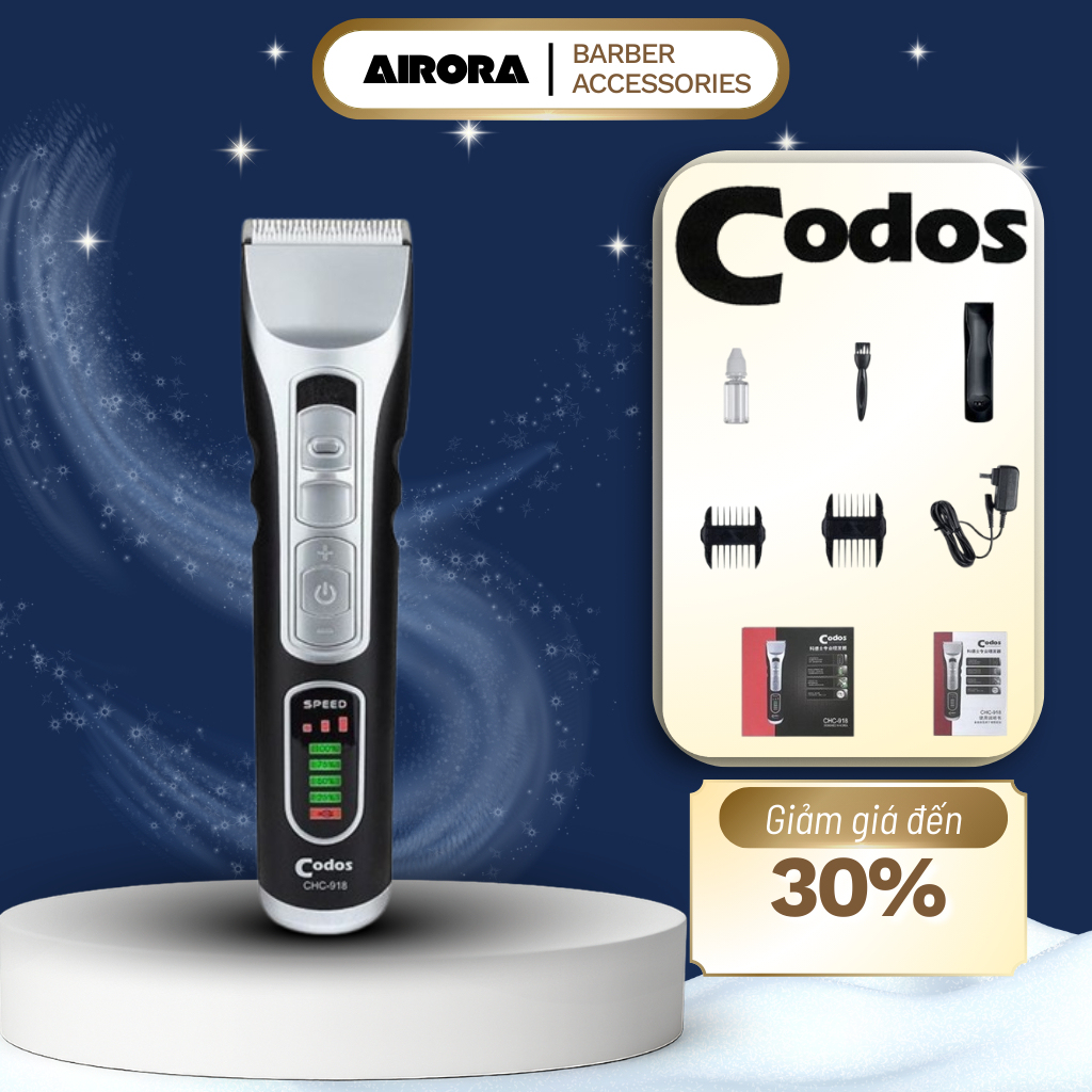 Tông Đơ Cắt Tóc Codos CHC918 |Động Cơ Mạnh Mẽ Êm Ái, Xịn Sò Dễ Sử Dụng Phù Hợp Cả Barber Và Gia Đình Tông Đơ Cắt Tóc Codos CHC918 |Động Cơ Mạnh Mẽ Êm Ái, Xịn Sò Dễ Sử Dụng Phù Hợp Cả Barber Và Gia Đình