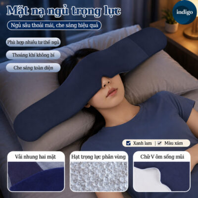 Mặt Nạ Ngủ Trọng Lực Massage Nhẹ Nhàng Che Sáng Hiệu,Cho Mắt Cải Thiện Giấc Ngụ Giảm Âm Chống Ồn Thư Giãn Dễ Chịu