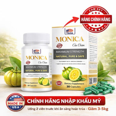 Đốt Mỡ Siết Cơ Gin Clean, Viên Uống Giảm Cân Monica Gin 30 Viên Mỹ