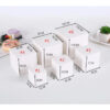 Combo 10 Hộp giấy hình vuông màu trắng da bò nhiều kích thước 5x5cm, 6x6cm, 7x7cm, 8x8cm.