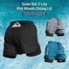 Quần đùi thể thao lưới khô nhanh unisex, đa năng  Có túi 2 lớp tiện lợi cho tập luyện, đạp xe và bơi lội