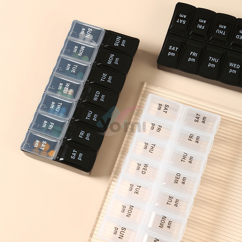 Hộp Đựng Thuốc Chia 14 Ngăn Có Nắp Chống Ẩm 7 Ngày Trong Tuần Tiện Dụng Mang Đi Du Lịch Hộp Đựng Thuốc Chia 14 Ngăn Có Nắp Chống Ẩm 7 Ngày Trong Tuần Tiện Dụng Mang Đi Du Lịch