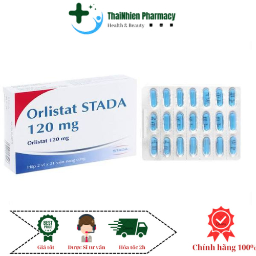 Set/Combo 3 hộp Orlistat 120mg stada (hộp 42 viên) Giảm cân thải mỡ Set/Combo 3 hộp Orlistat 120mg stada (hộp 42 viên) Giảm cân thải mỡ