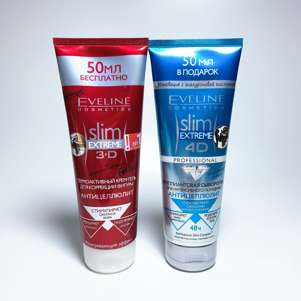 Kem tan mỡ Slim Extreme 3D - 4D Eveline Tuýp 250ml Kem tan mỡ Slim Extreme 3D - 4D Eveline Tuýp 250ml