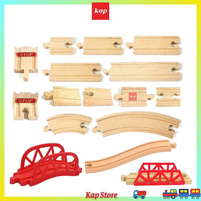 Chi tiết đường ray gỗ mở rộng - kết nối các mô hình cũ Đường ray xe lửa gỗ
